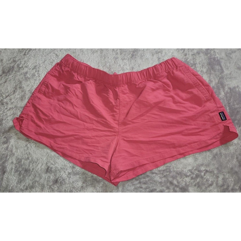 Women's PATAGONIA Pink BAGGIES Shorts Drawstring Size Small XL